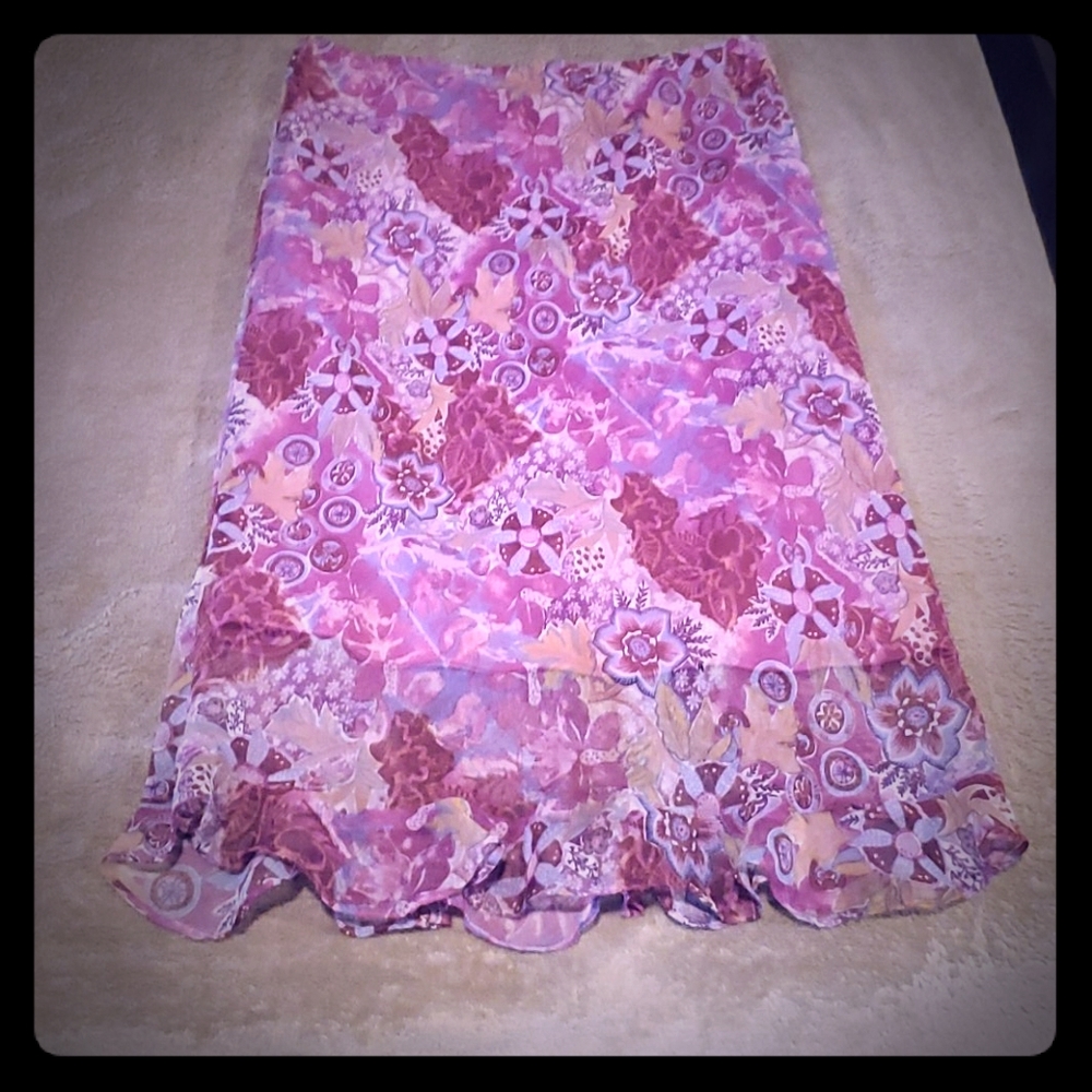 Below the Knee floral Skirt